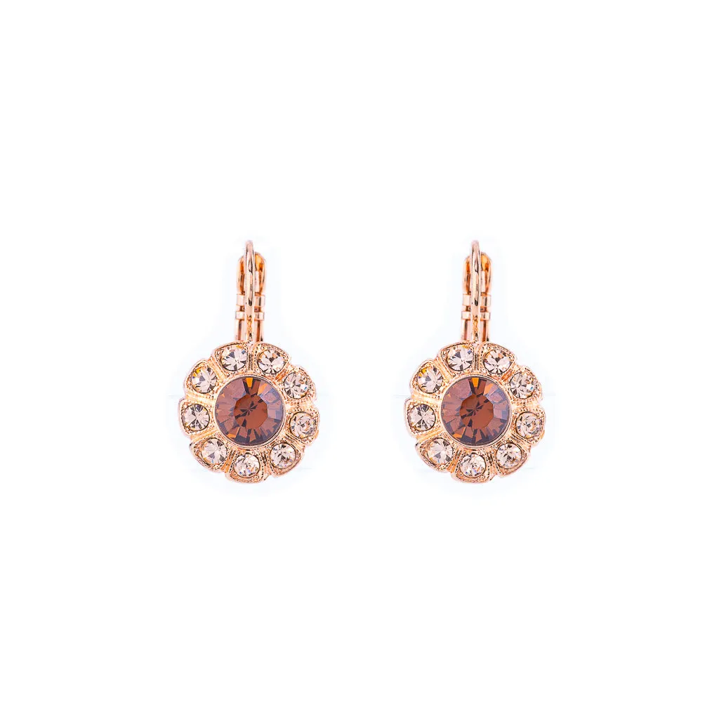 Large Daisy Leverback Earrings in "Chai" *Custom*