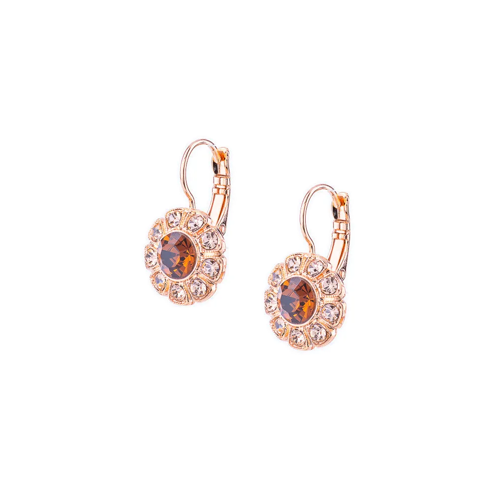 Large Daisy Leverback Earrings in "Chai" *Custom*
