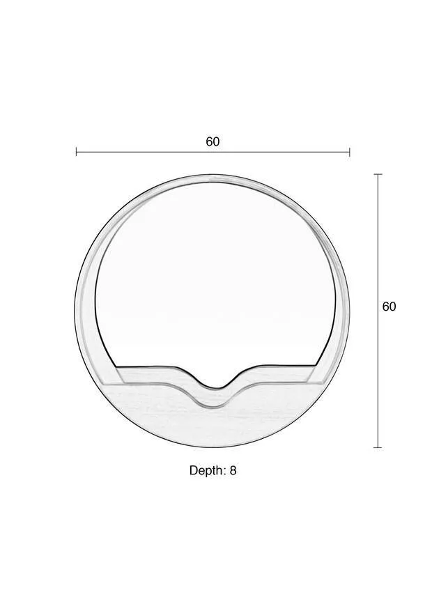 Large Round Wall Mirror
