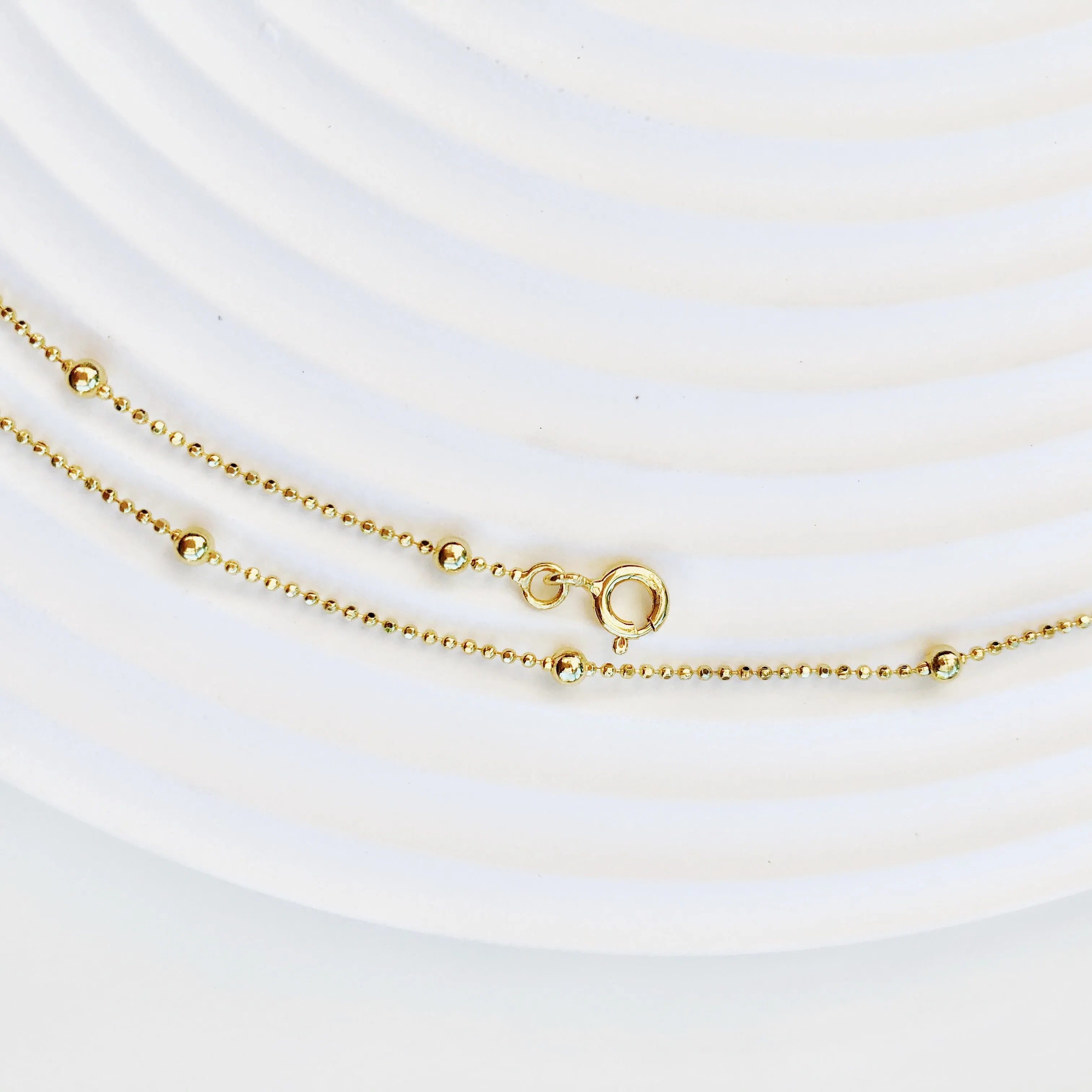 Lariat Tassel Necklace Chain Gold