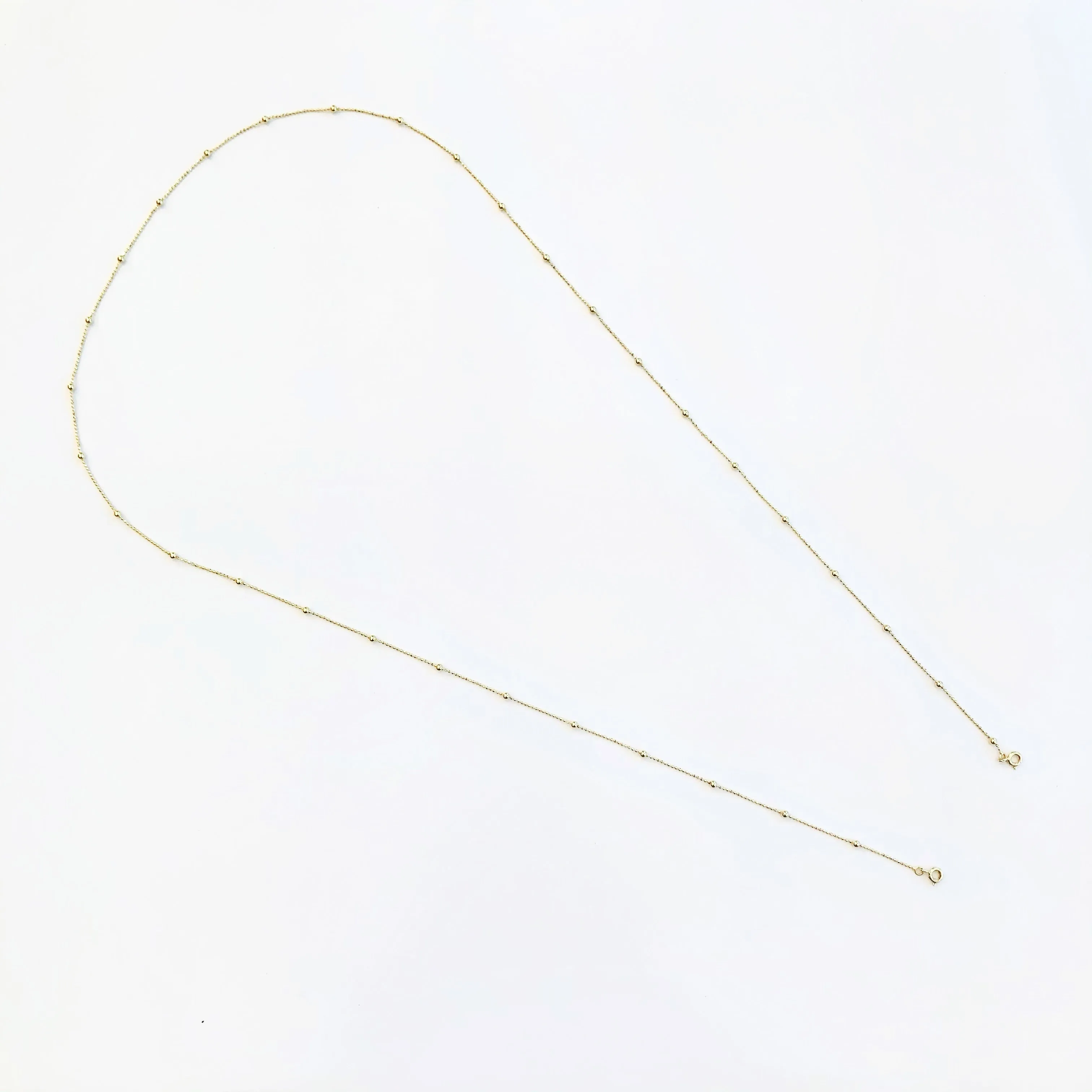 Lariat Tassel Necklace Chain Gold