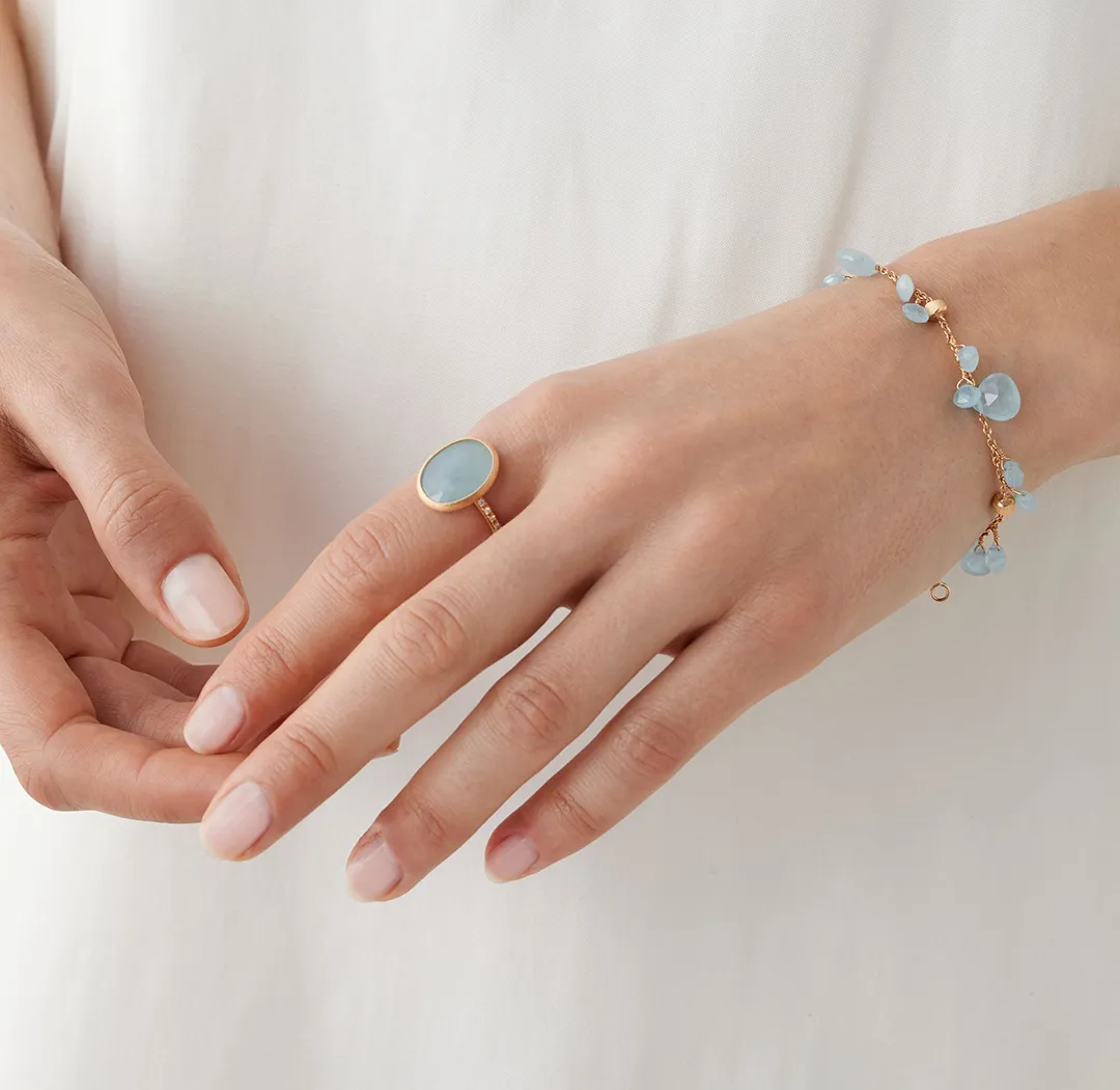 Marco Bicego Paradise Single Strand Aquamarine Bracelet