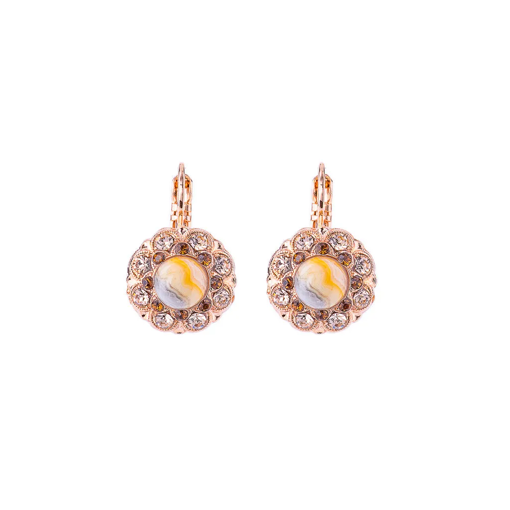 Medium Cluster Leverback Earrings in "Chai" *Preorder*