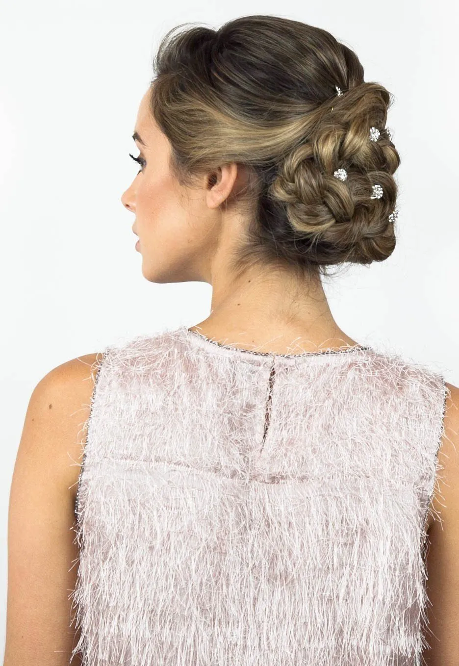 Mini Crystal Cluster Hair Stick