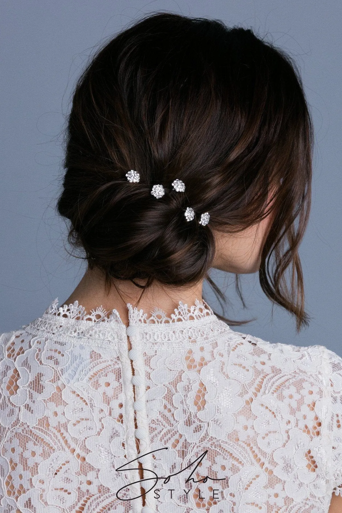 Mini Crystal Cluster Hair Stick