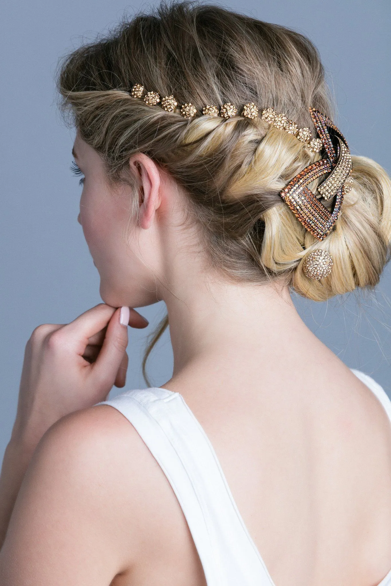 Mini Crystal Cluster Hair Stick