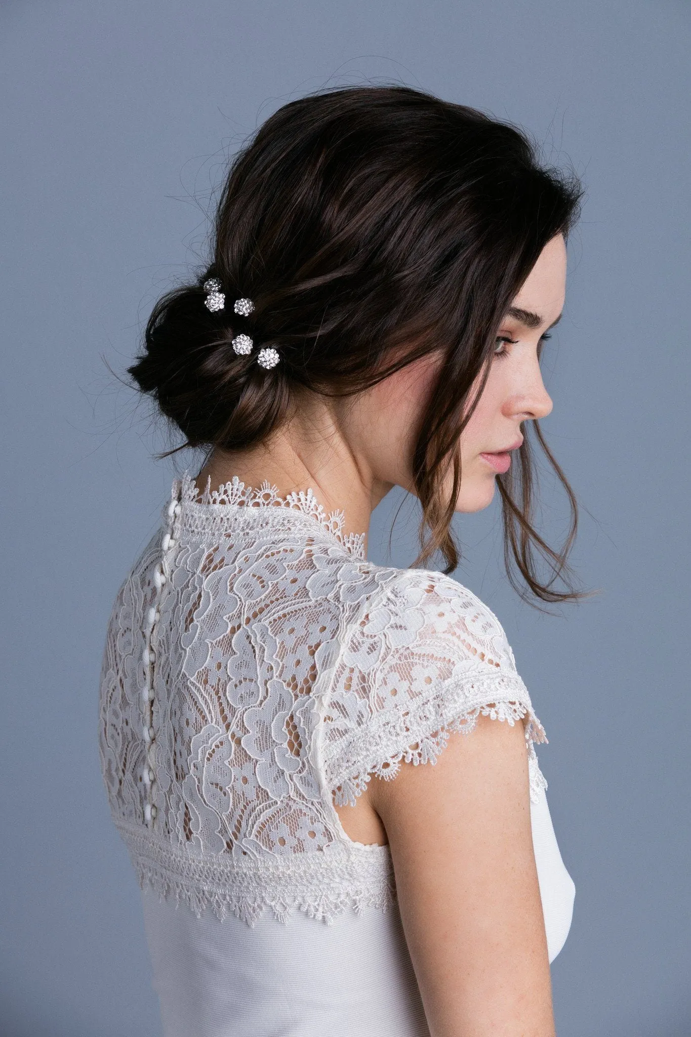 Mini Crystal Cluster Hair Stick