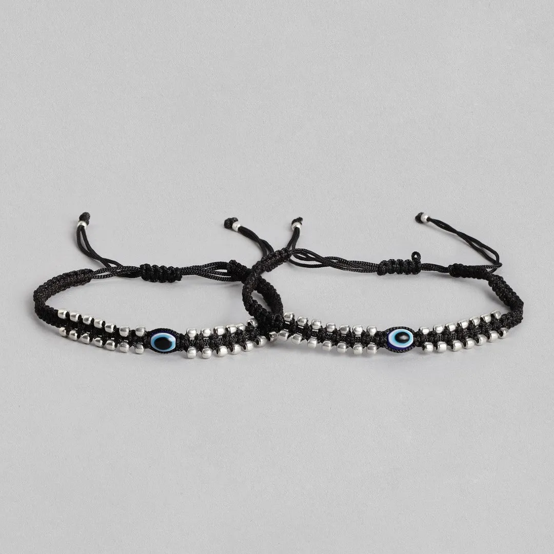 Mystic Ward Evil Eye 925 Sterling Silver Thread Anklet
