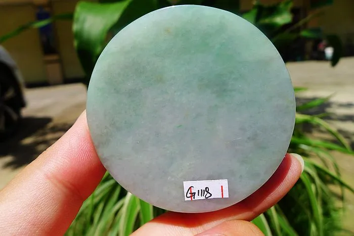 Natural Jade Rough Jadeite Raw (125g,5.7X5.7X1.45cm)