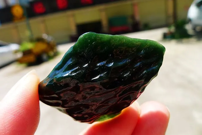 Natural Jade Rough Jadeite Raw (16.5g,4.2X3.2X0.8cm)