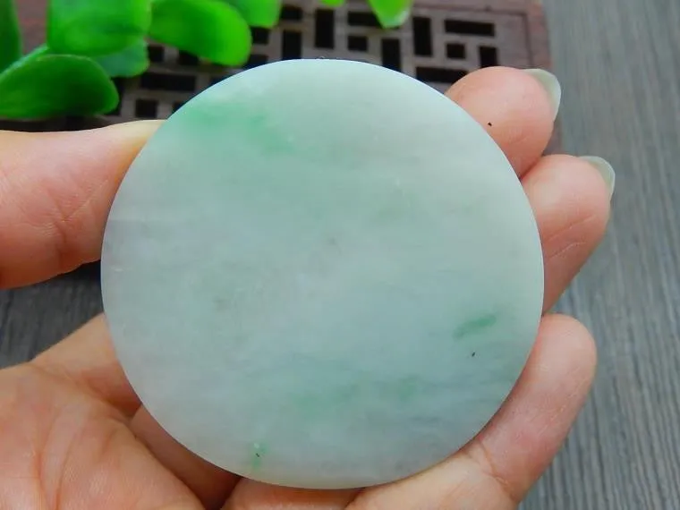 Natural Jade Rough Jadeite Raw (32g, 49X49X5mm)
