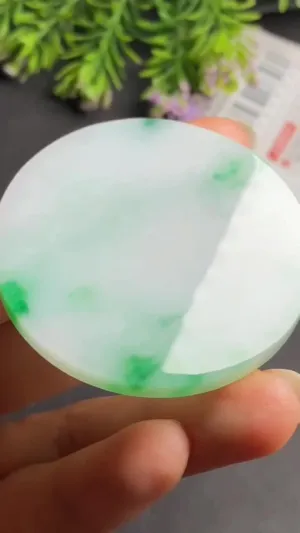 Natural Jade Rough Jadeite Raw (34g,5.0x5.0x0.5cm)-S5887
