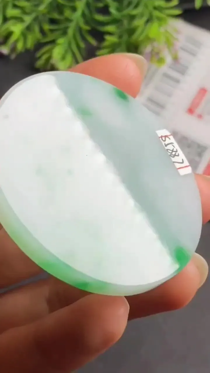 Natural Jade Rough Jadeite Raw (34g,5.0x5.0x0.5cm)-S5887