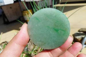 Natural Jade Rough Jadeite Raw (38.5g,52.5X52.5X0.5cm)