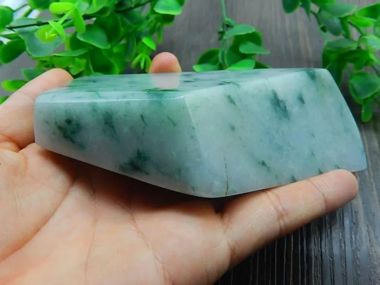 Natural Jade Rough Jadeite Raw (455g, 124X63X41mm)