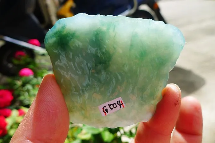 Natural Jade Rough Jadeite Raw (49g,5.5X4.7X1.1cm)