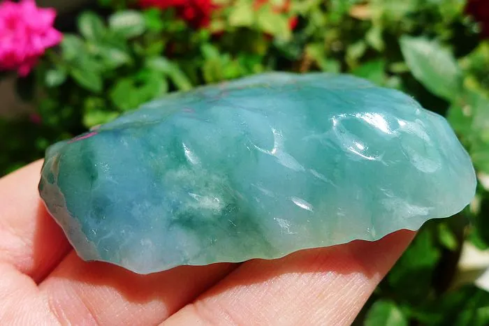 Natural Jade Rough Jadeite Raw (49g,5.5X4.7X1.1cm)