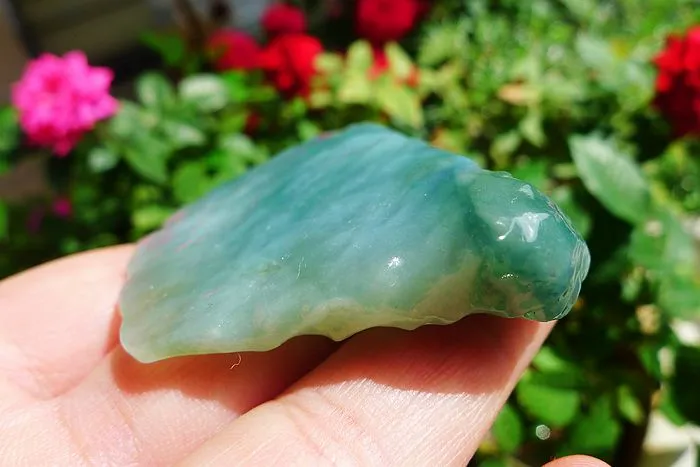 Natural Jade Rough Jadeite Raw (49g,5.5X4.7X1.1cm)