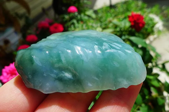Natural Jade Rough Jadeite Raw (49g,5.5X4.7X1.1cm)