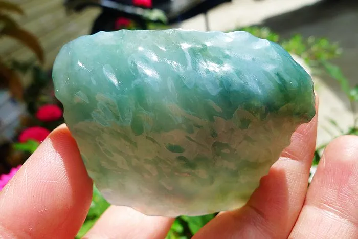Natural Jade Rough Jadeite Raw (49g,5.5X4.7X1.1cm)