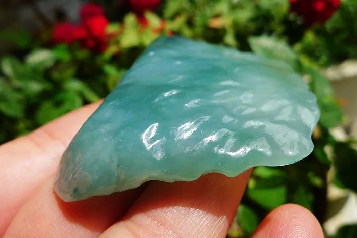 Natural Jade Rough Jadeite Raw (49g,5.5X4.7X1.1cm)
