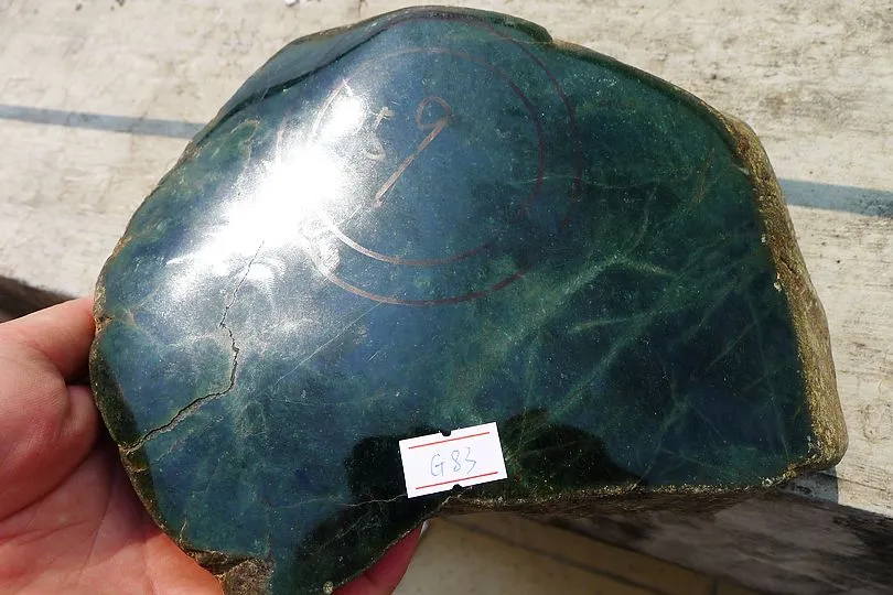 Natural Jade Rough Jadeite Raw (4.9kg,20X15.5X9cm)