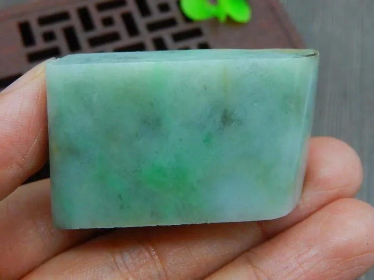 Natural Jade Rough Jadeite Raw (50g, 42X26X14.9mm)