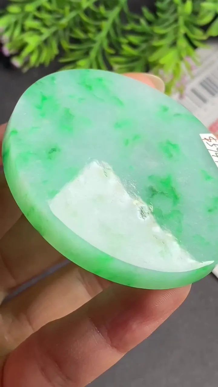 Natural Jade Rough Jadeite Raw (50g,5.4x5.4x0.67cm)-S5941
