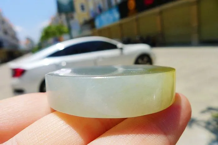 Natural Jade Rough Jadeite Raw (54g,4.5X4.5X0.95cm)
