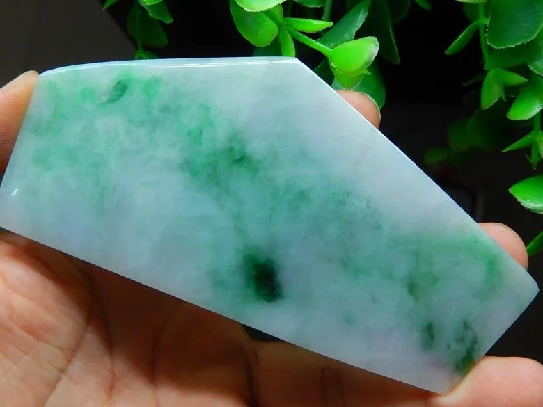 Natural Jade Rough Jadeite Raw (66g, 115X57X5.2mm)