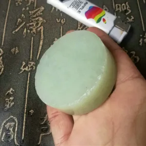 Natural Kunlun Jade Rough Nephrite Raw (120g, 5.5X5.5X1.7cm)