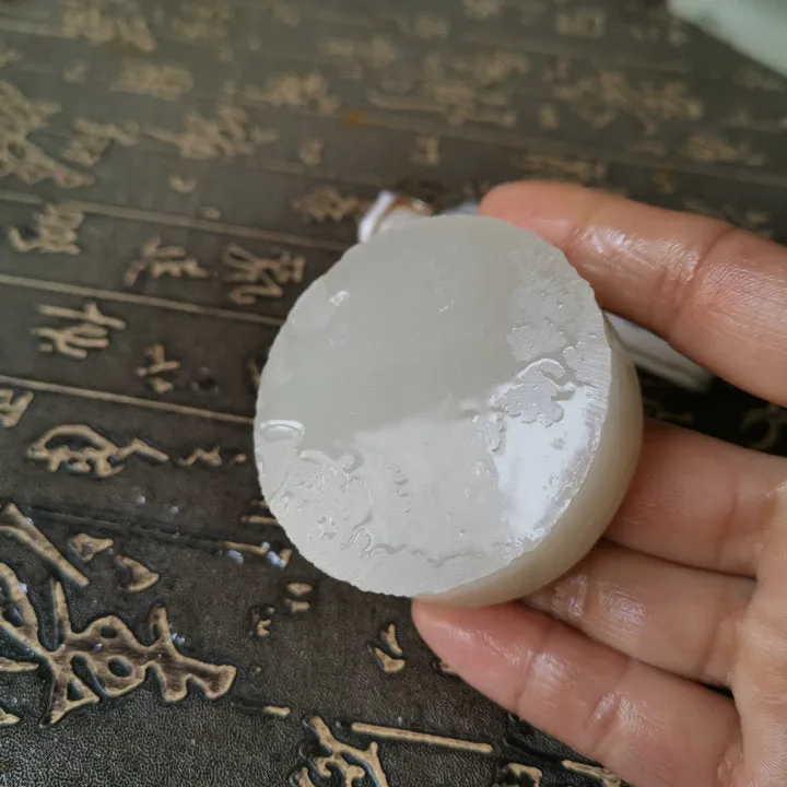 Natural Kunlun Jade Rough Nephrite Raw (130g, 5.4X5.4X1.8cm)