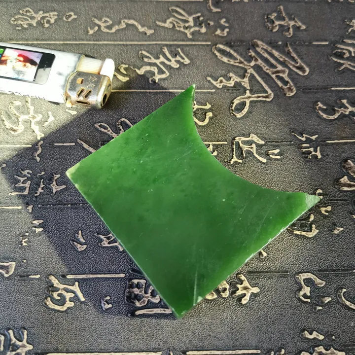 Natural Kunlun Jade Rough Nephrite Raw (166g, 6.2X4.5X1.8cm)