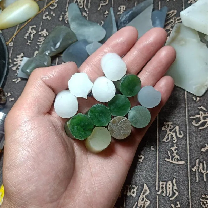 Natural Kunlun Jade Rough Nephrite Raw 23 pieces