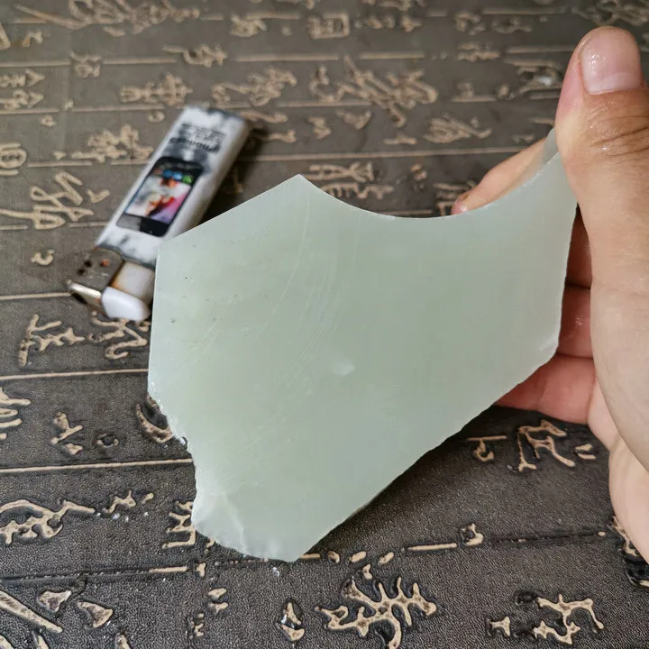 Natural Kunlun Jade Rough Nephrite Raw (264g, 7.5X6.5X1.7cm)