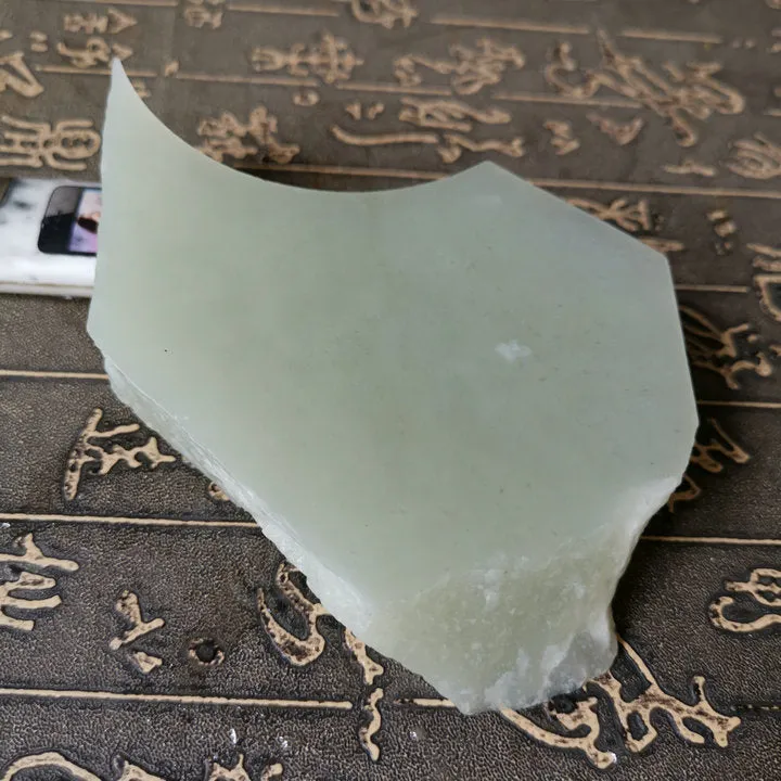 Natural Kunlun Jade Rough Nephrite Raw (264g, 7.5X6.5X1.7cm)