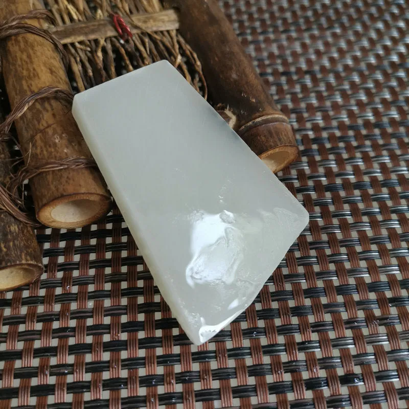 Natural Kunlun Jade Rough Nephrite Raw (50g, 5.5X4X0.9cm)