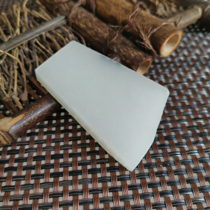 Natural Kunlun Jade Rough Nephrite Raw (50g, 5.5X4X0.9cm)