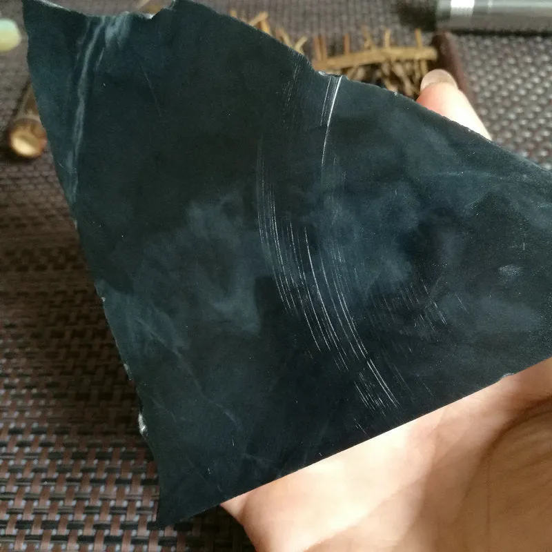 Natural Kunlun Jade Rough Nephrite Raw (513g,11X11X2.5cm)