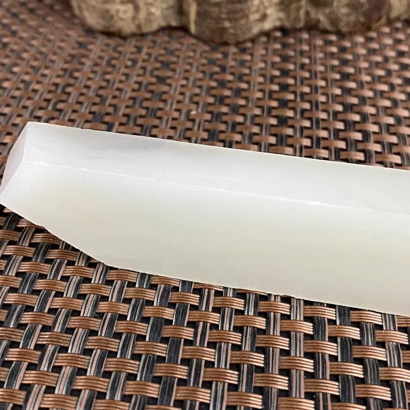 Natural Kunlun Jade Rough Nephrite Raw (86g,12.3X2.3X1.2cm)