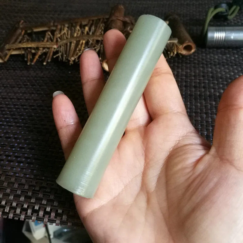 Natural Kunlun Jade Rough Nephrite Raw (97g,10X2cm)