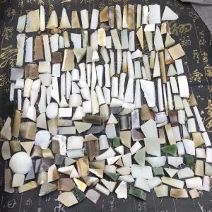 Natural Kunlun Jade Rough Nephrite Remains 220 pieces