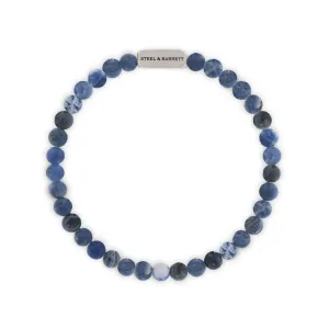 Natural Ned 6mm Round Gemstone Bracelet Matt Sodalite SBNN/006M
