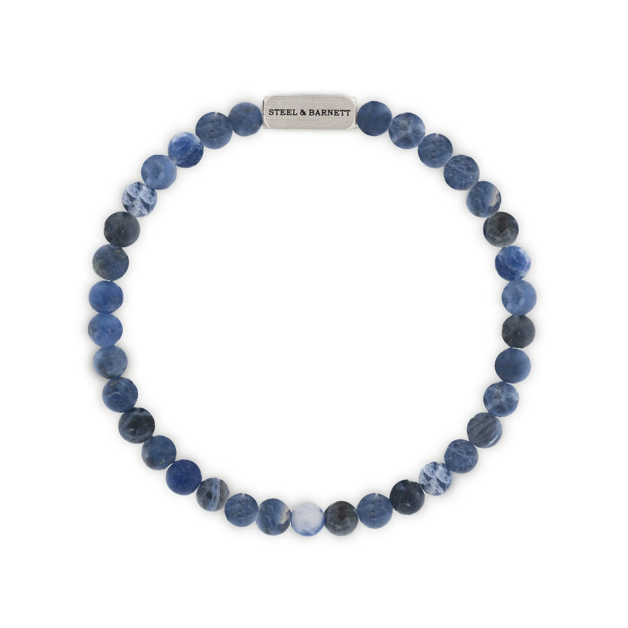 Natural Ned 6mm Round Gemstone Bracelet Matt Sodalite SBNN/006M