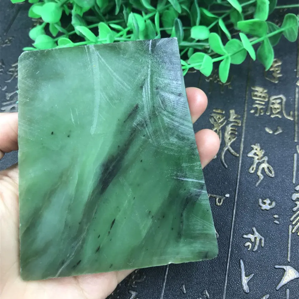Natural Siberian Jade Rough Russia nephrite Raw (196g, 86X74X11mm)
