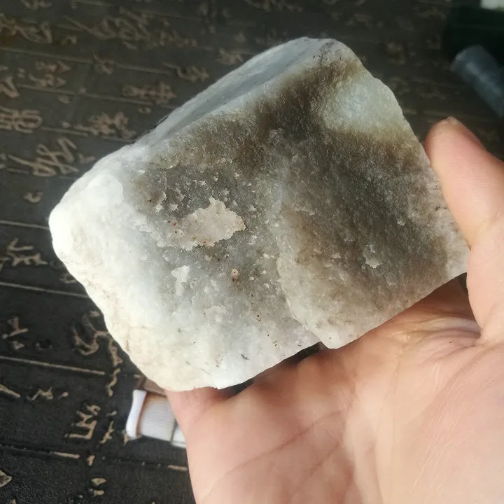 Natural Siberian Jade Rough Russia nephrite Raw (542g, 7X6X5.5cm)