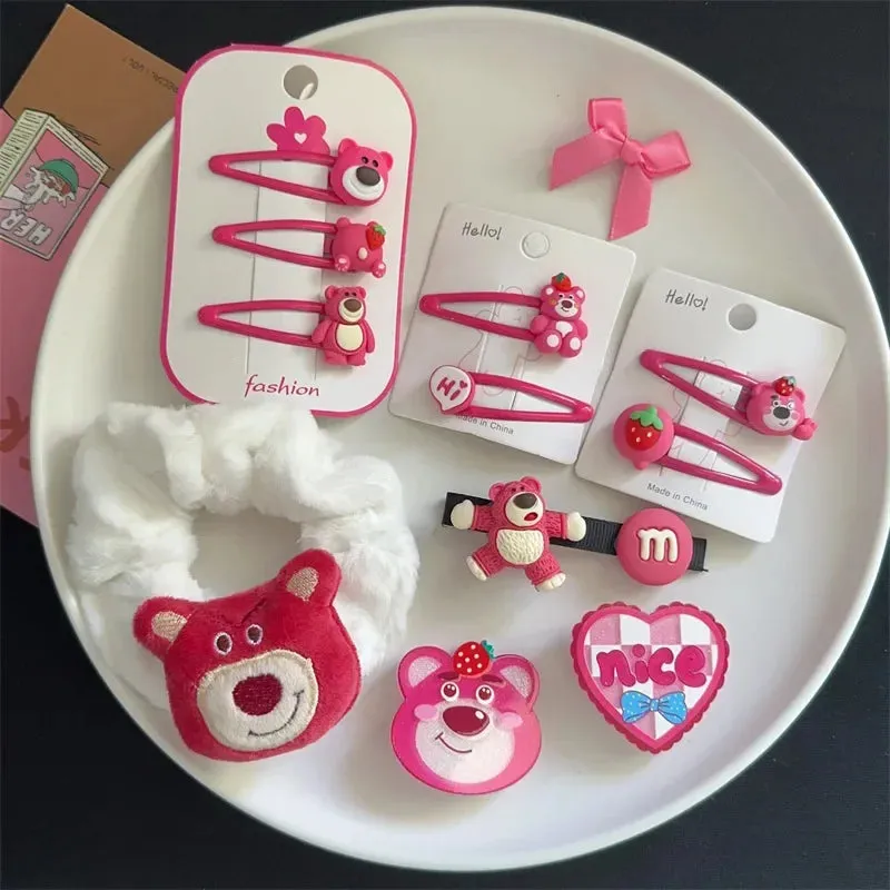 New Kawaii Cartoon Sanrio Hello Kitty Hairpin Set Gift Sweet Cute Princess Hello Kitty Hairpin Set Bb Clip Bangs Clip