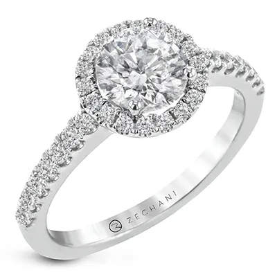 NGR102 Engagement Ring in 14k Gold with Diamonds