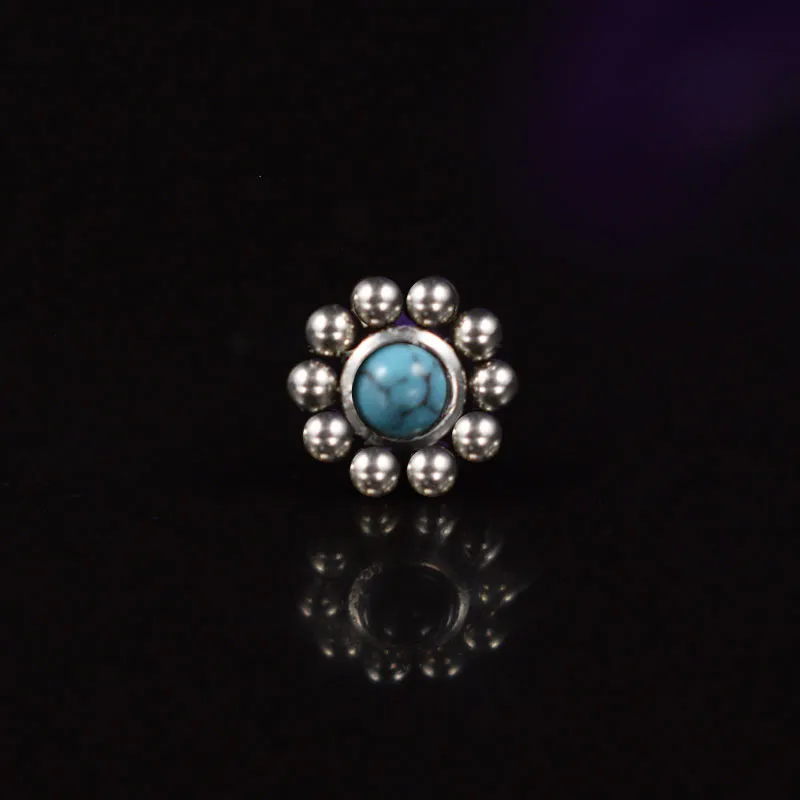 Nose Stud with Turquoise Stone