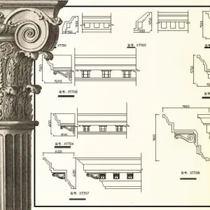 Ornamental Parts of Architecture -☆Architectural Decorative CAD Blocks☆ V.7